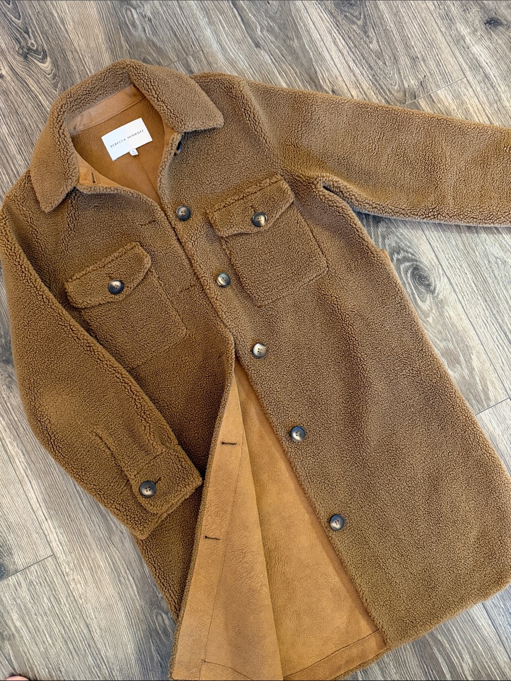 Rebecca Minkoff Oversized Sherpa Woman Jacket - Brown